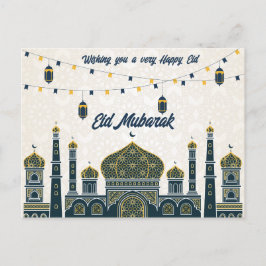 Postal Festiva Deseos más cálidos para un bendito Eid Mubarak