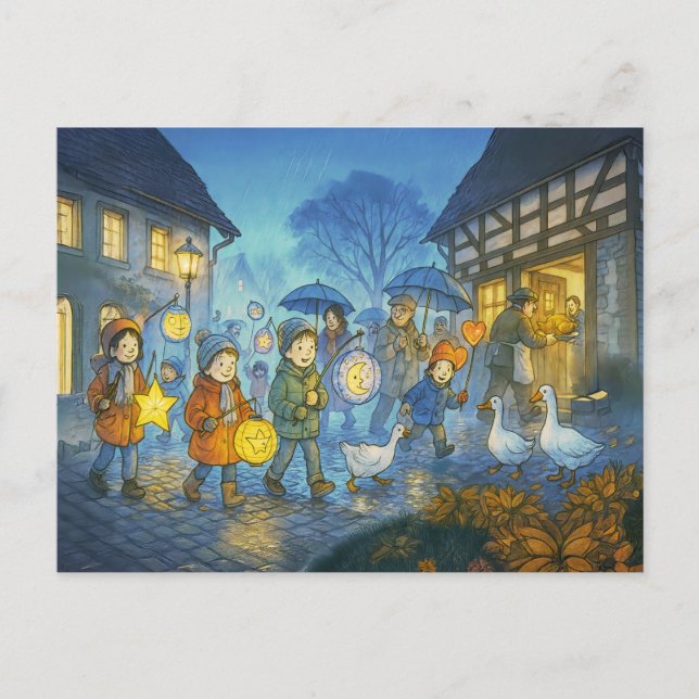 Postal Festiva Desfile de linternas por el Día de San Martín (Anverso)