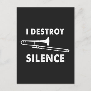Postal Festiva Destruyo el silencio - trombonista jugador