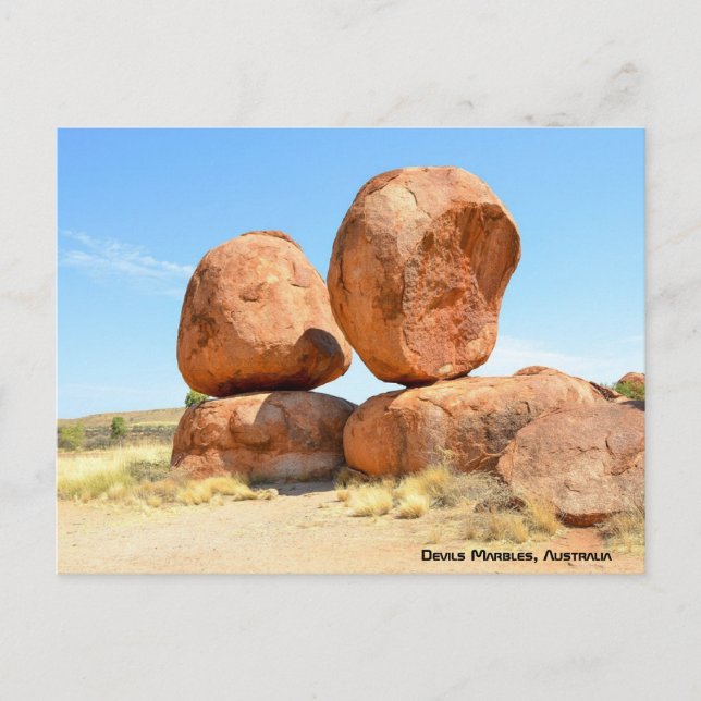 Postal Festiva Devils Marbles, Australia (Anverso)