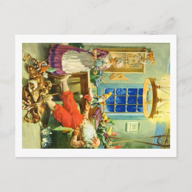 Postal Festiva Devoluciones de Papá Noel al Polo Norte (Anverso)