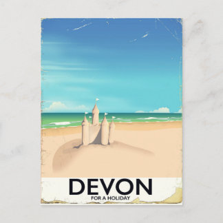 Postal Festiva Devon, Inglaterra para unas vacaciones.