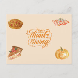 Postal Festiva Día de Acción de Gracias