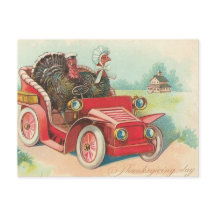 Día de Acción de Gracias conduciendo pavos