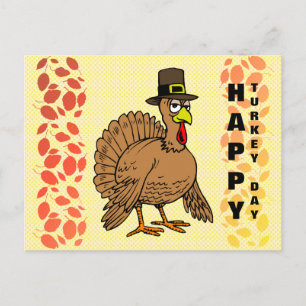 Postal Festiva Día de Acción de Gracias Feliz Día de Turquía Pers