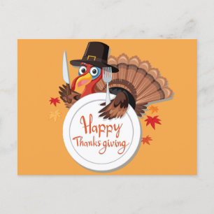 Postal Festiva Día de Acción de Gracias turquía