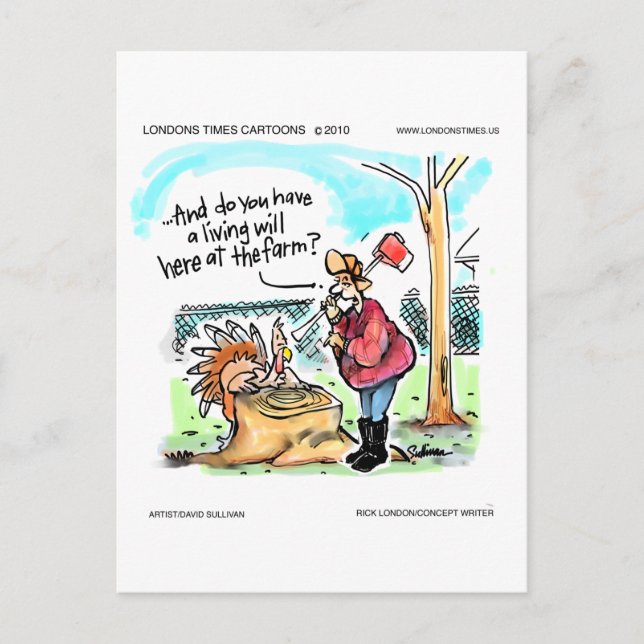 Postal Festiva Día de Acción de Gracias Turquía vivirá divertidos (Anverso)