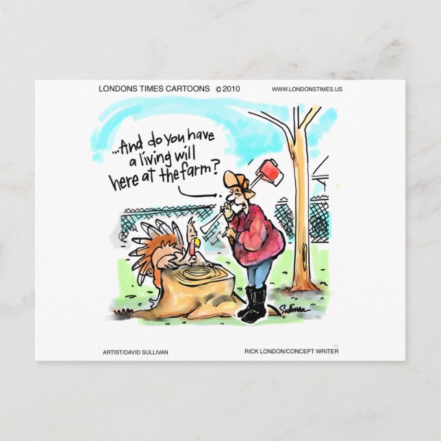 Postal Festiva Día de Acción de Gracias Turquía vivirá divertidos (Anverso)