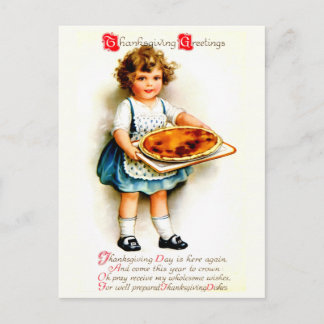 Postal Festiva Día de Acción de Gracias Vintage