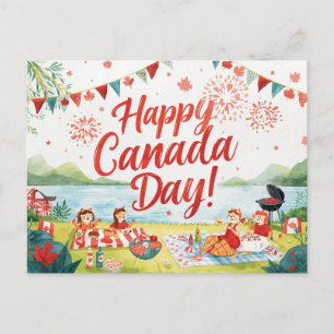 Postal Festiva Día de Canadá