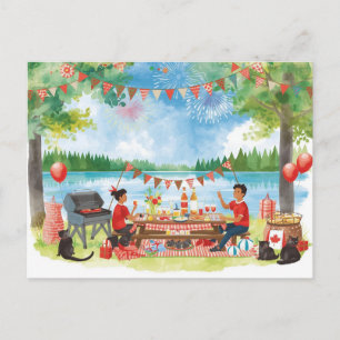 Postal Festiva Día de Canadá