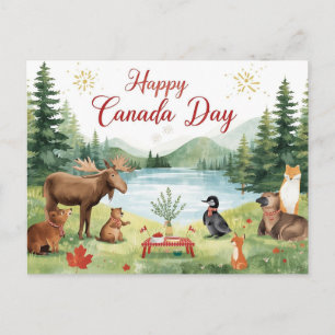 Postal Festiva Día de Canadá