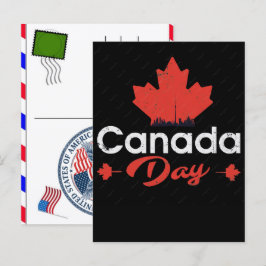 Postal Festiva Día de Canadá y Celebración del Día de la Independ
