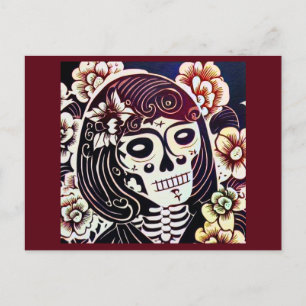 Postal Festiva Día de la Calavera del Azúcar Muerto 2