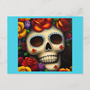 Postal Festiva Día de la Calavera del Azúcar Muerto 2