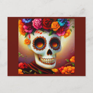Postal Festiva Día de la Calavera del Azúcar Muerto 4
