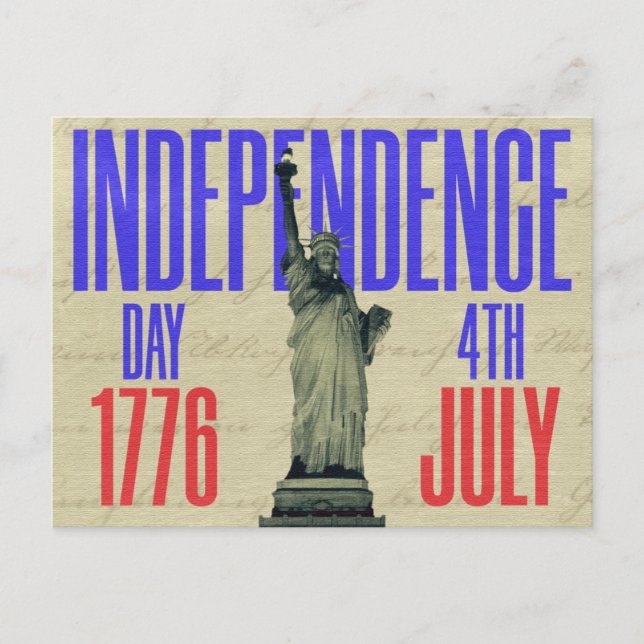 Postal Festiva Día de la Independencia 4 de julio Postcard (Anverso)