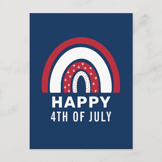 Postal Festiva Día De La Independencia De Estados Unidos 4 De Jul (Anverso)