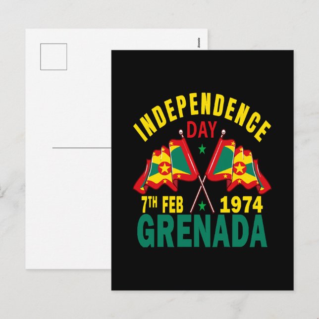 Postal Festiva Día de la Independencia de Granada (Anverso / Reverso)
