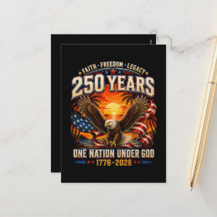 Postal Festiva Día de la Independencia estadounidense 1776 2026 2
