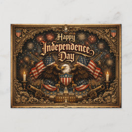 Postal Festiva Día de la Independencia Gótica Americana