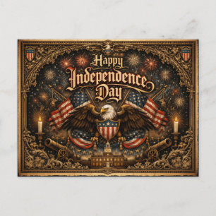 Postal Festiva Día de la Independencia Gótica Americana