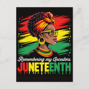 Postal Festiva Día de la Libertad Juneteenth 1865 Historia Negra