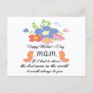Postal Festiva día de la madre