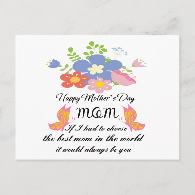 Postal Festiva día de la madre (Anverso)