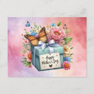 Postal Festiva Día de la Madre con flores