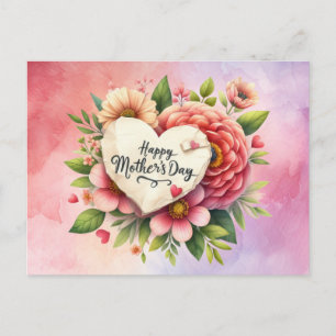 Postal Festiva Día de la Madre con flores