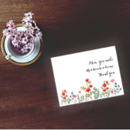 Postal Festiva Día de la madre de las acuarelas rojas