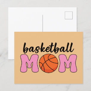 Postal Festiva Día de la Madre de mamá de baloncesto
