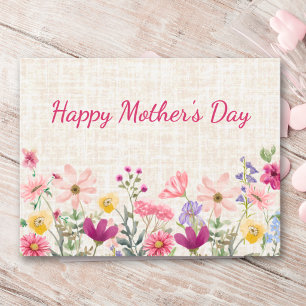 Postal Festiva Día de la Madre elegante para abuela Floral Wildfl