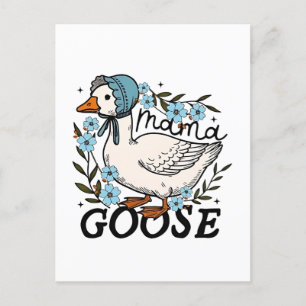 Postal Festiva Día de la Madre Mama Goose Silly Goose