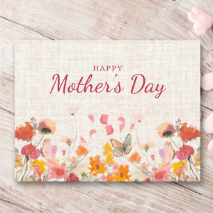 Postal Festiva Día de la Madre para la abuela Jardín floral elega