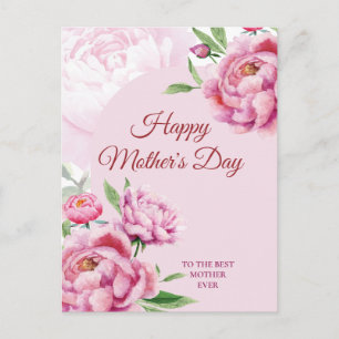 Postal Festiva Día de la Madre Peonía