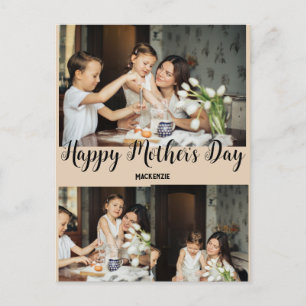 Postal Festiva Día de la Madre personalizado, tres regalos de col