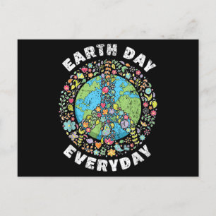 Postal Festiva Día de la Tierra Todos los Días de la Tierra