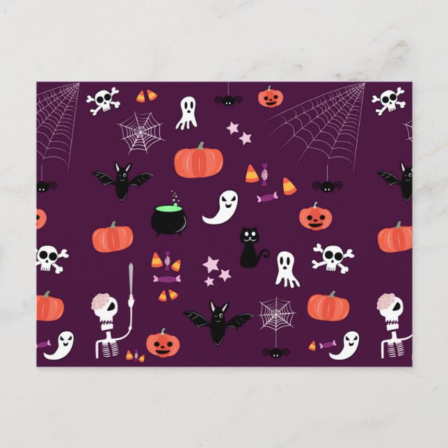Postal Festiva Día de las Brujas (Anverso)