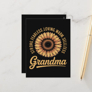 Postal Festiva Día de las madres Abuela Girasol