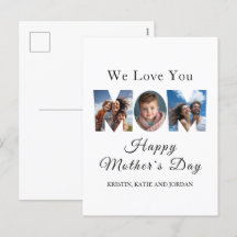 Día de las Madres Collage Personalizado de 3 Fotos