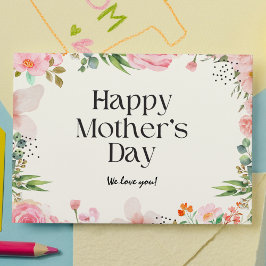 Postal Festiva Día de las madres florales