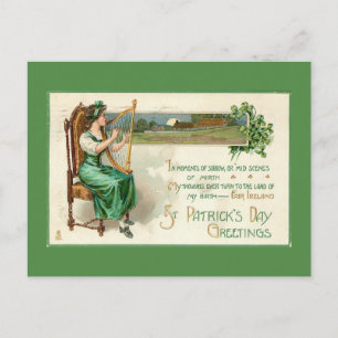Postal Festiva Día de las Mujeres Victorianas San Patricio