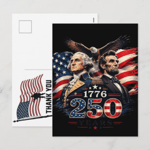 Postal Festiva Día de los Caídos Bandera Americana Gracias Vetera