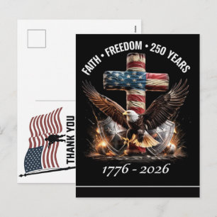 Postal Festiva Día de los Caídos Bandera Americana Gracias Vetera
