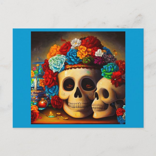 Postal Festiva Día de los muertos (Anverso)