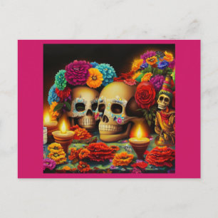 Postal Festiva Día de los muertos