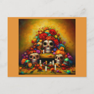 Postal Festiva Día de los Muertos 1