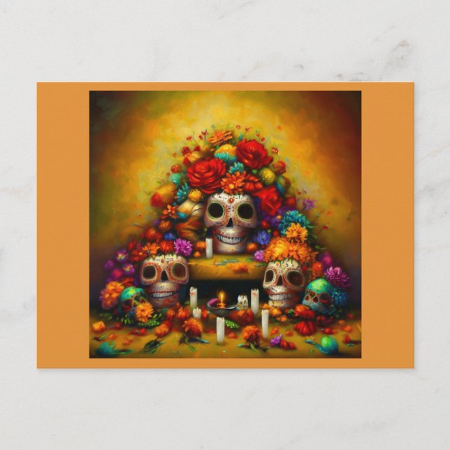 Postal Festiva Día de los Muertos 1 (Anverso)
